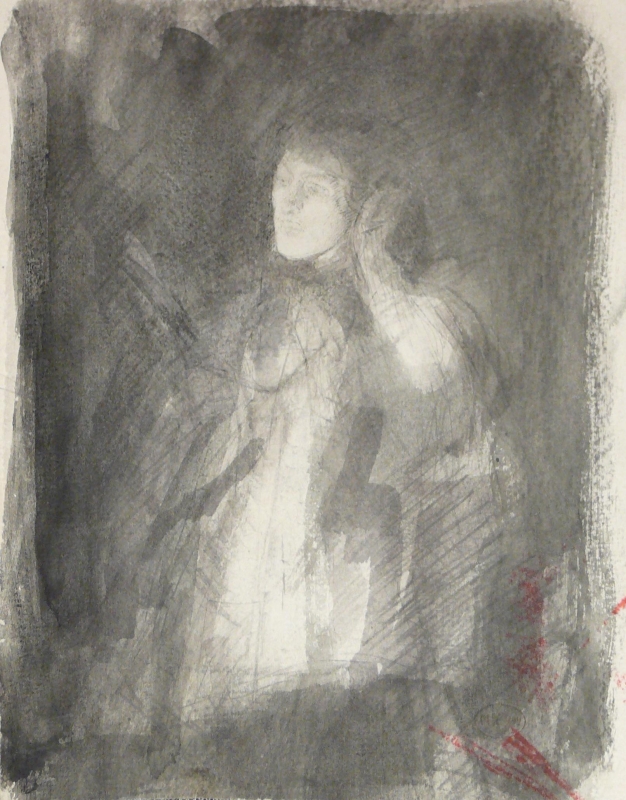 156ch Study of a lady combing her hair (Anais?)