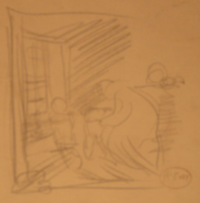 228ch . figure in an interior (Photo burred)